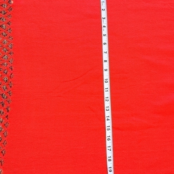 Red Acrylic Long Scarf with Fringe 75 inches by 23 inches Christmas - Picture 8 of 10